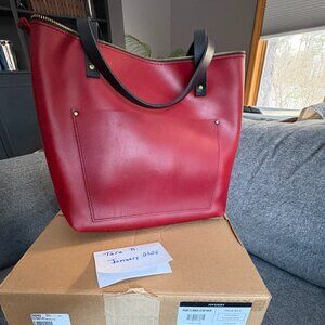 PLG Large True Red Zip Tote